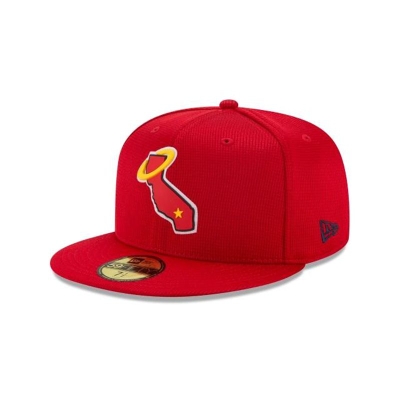 Sapca New Era Los Angeles Angels MLB Clubhouse Collection 59FIFTY Fitted - Rosii